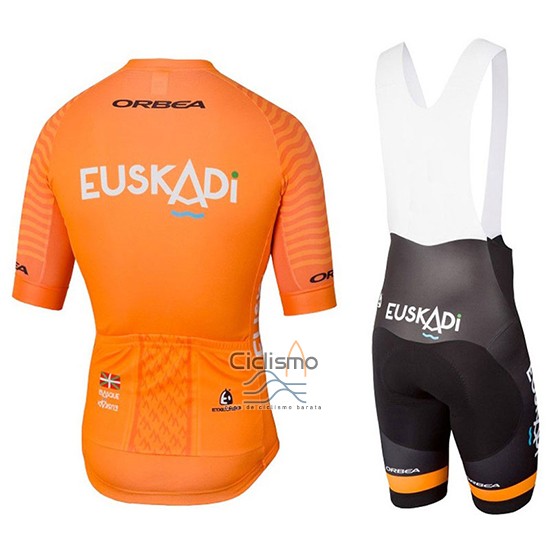 Euskadi Ropa Ciclismo Culotte Corto 2018 Hombre Mangas Cortas Naranja